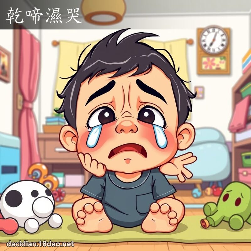 乾啼濕哭 - 國語大辭典配圖