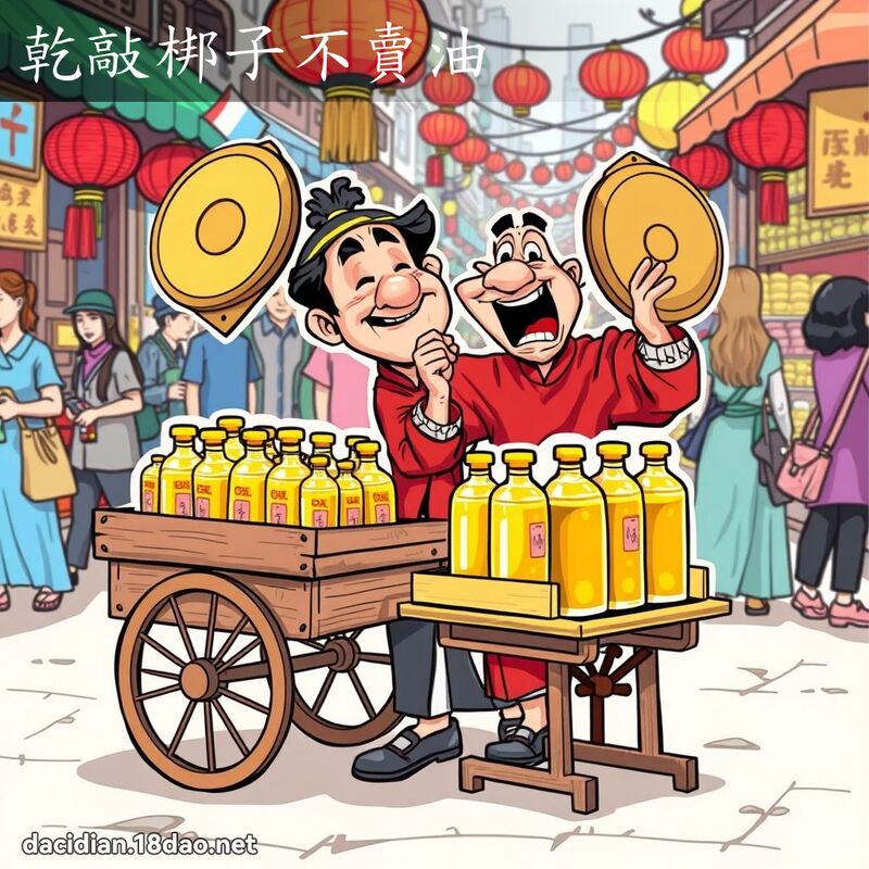 干敲梆子不卖油 - 国语大辞典配图