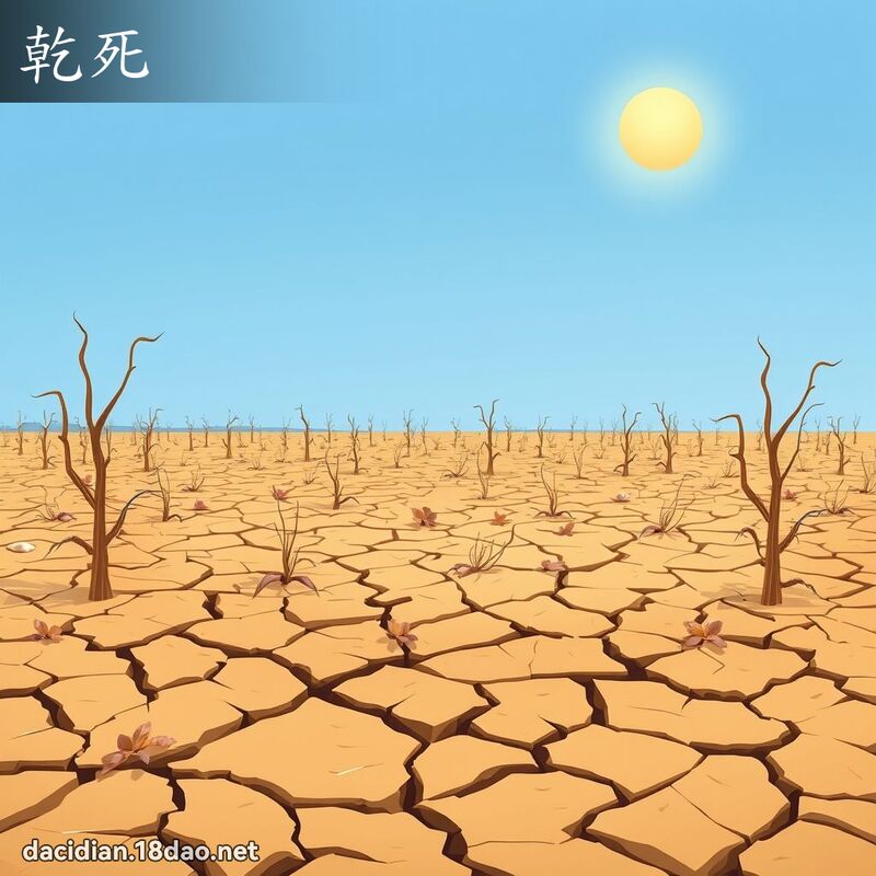 乾死 - 國語大辭典配圖