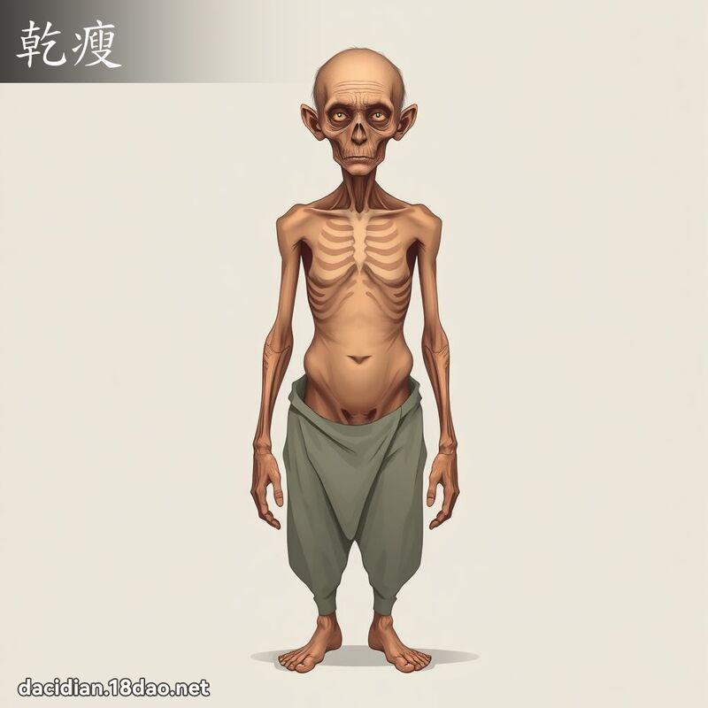 干瘦 - 国语大辞典配图