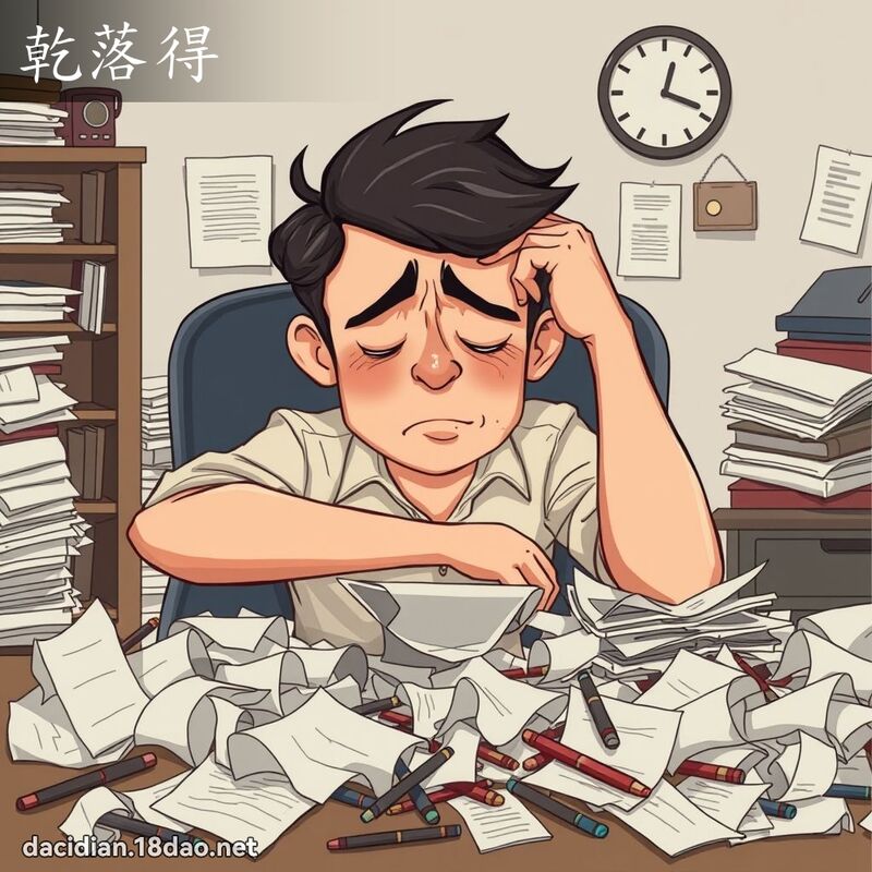 干落得 - 国语大辞典配图
