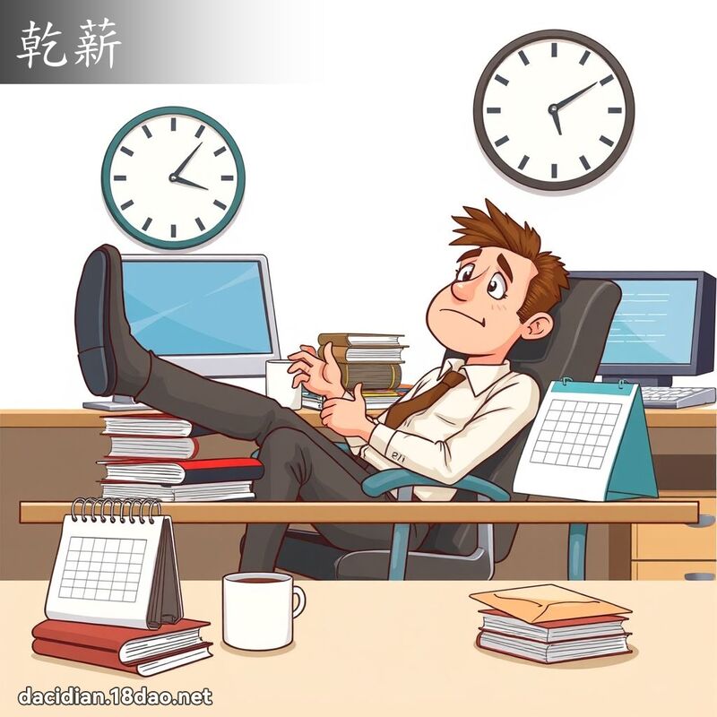 乾薪 - 國語大辭典配圖