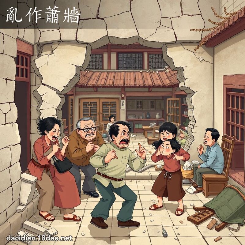 亂作蕭牆 - 國語大辭典配圖