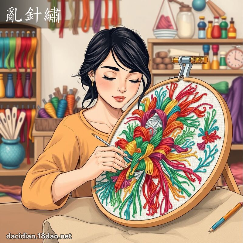 亂針繡 - 國語大辭典配圖