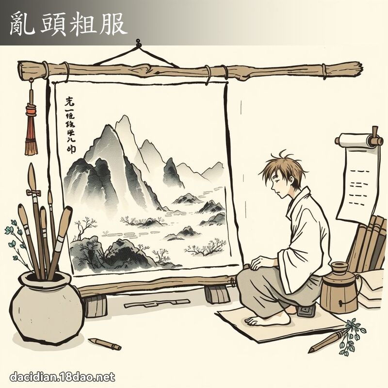 亂頭粗服 - 國語大辭典配圖