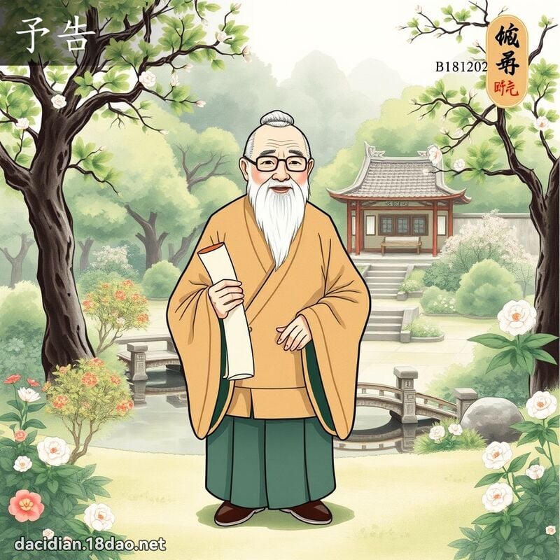 予告 - 國語大辭典配圖