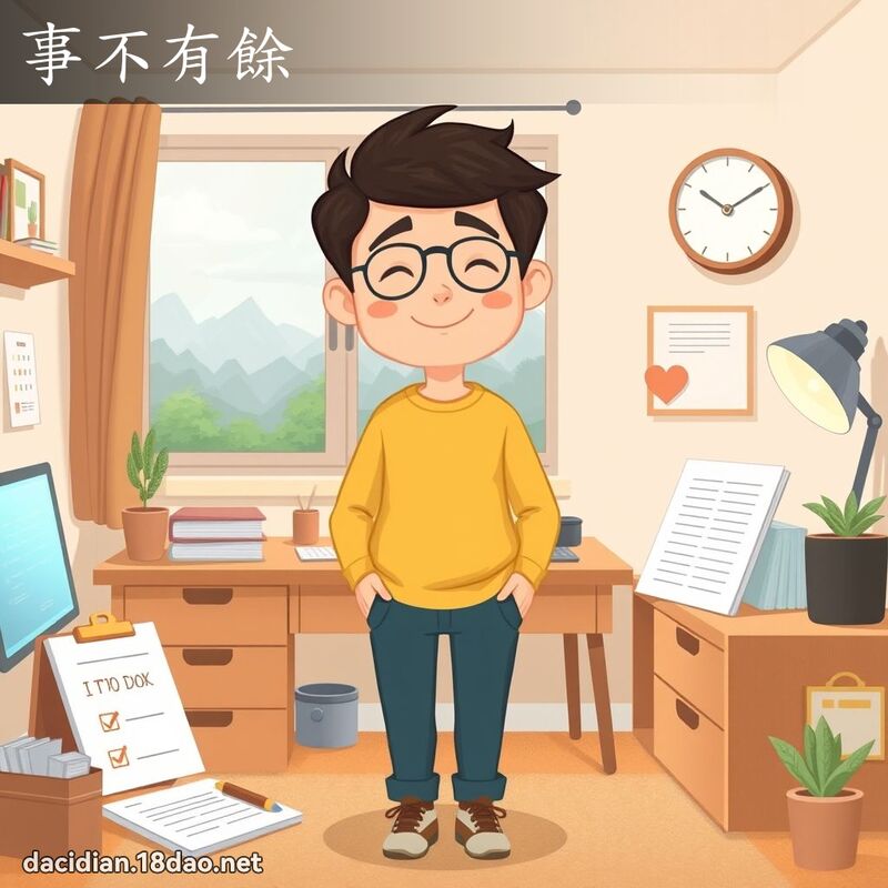 事不有余 - 国语大辞典配图