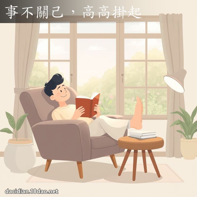 事不关己，高高掛起 - 国语大辞典配图