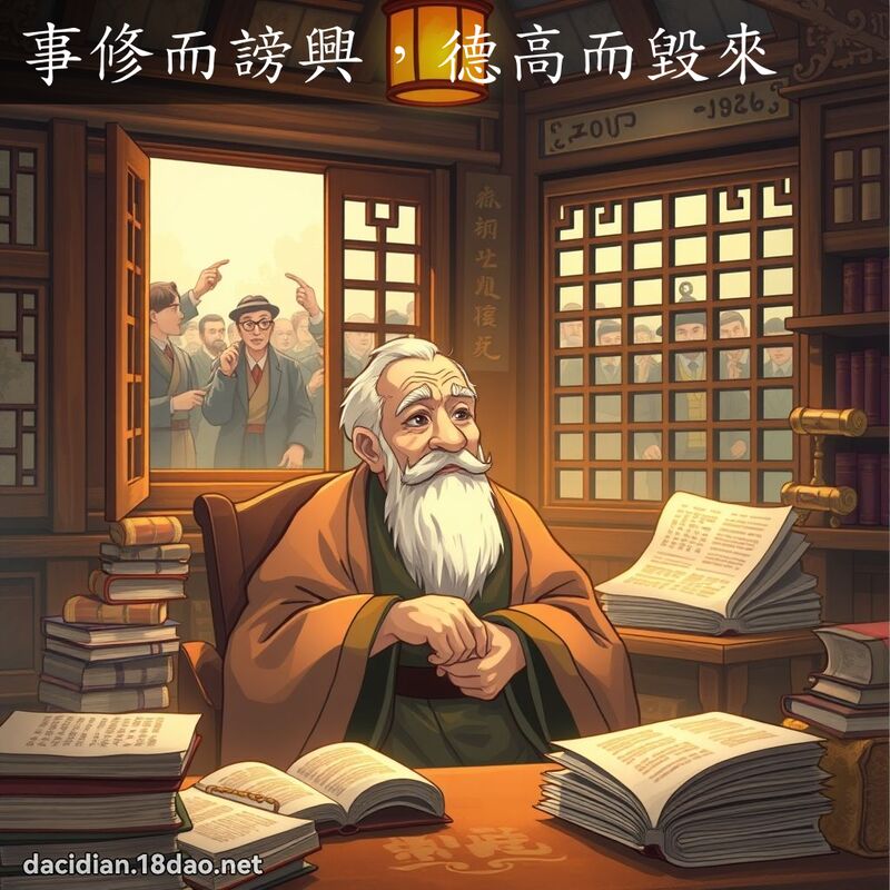 事修而謗興，德高而毀來 - 國語大辭典配圖