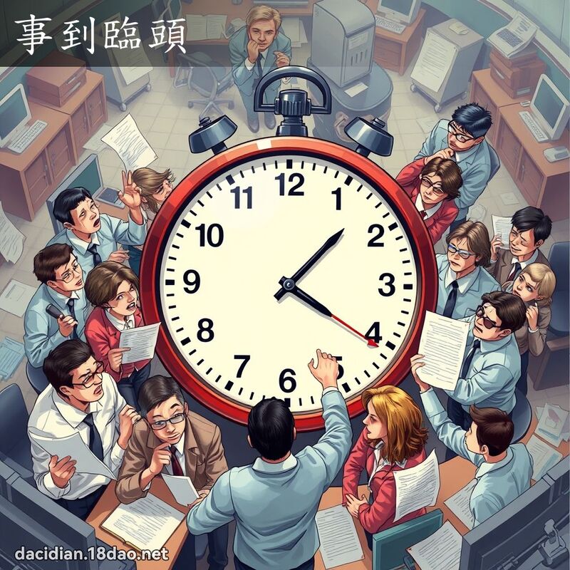 事到临头 - 国语大辞典配图