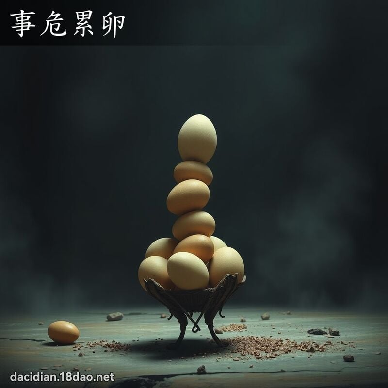 事危累卵 - 国语大辞典配图