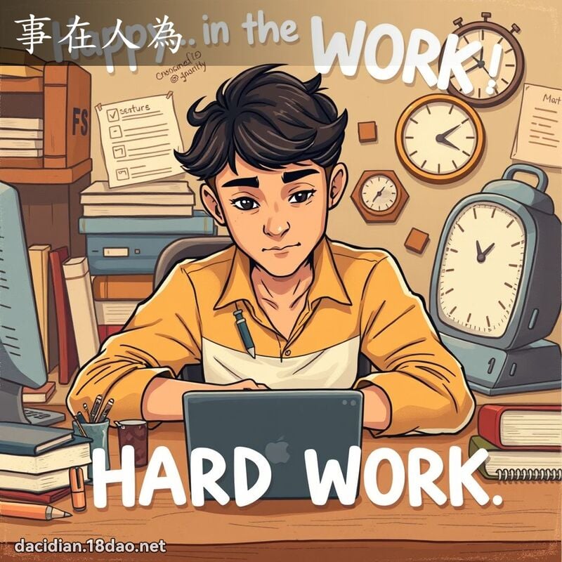 事在人为 - 国语大辞典配图
