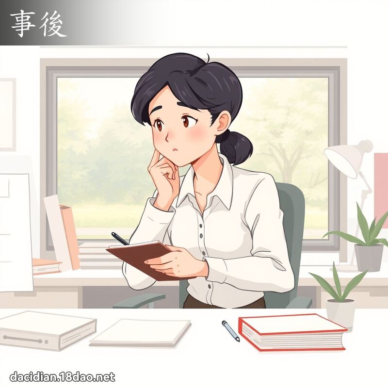 事後 - 國語大辭典配圖
