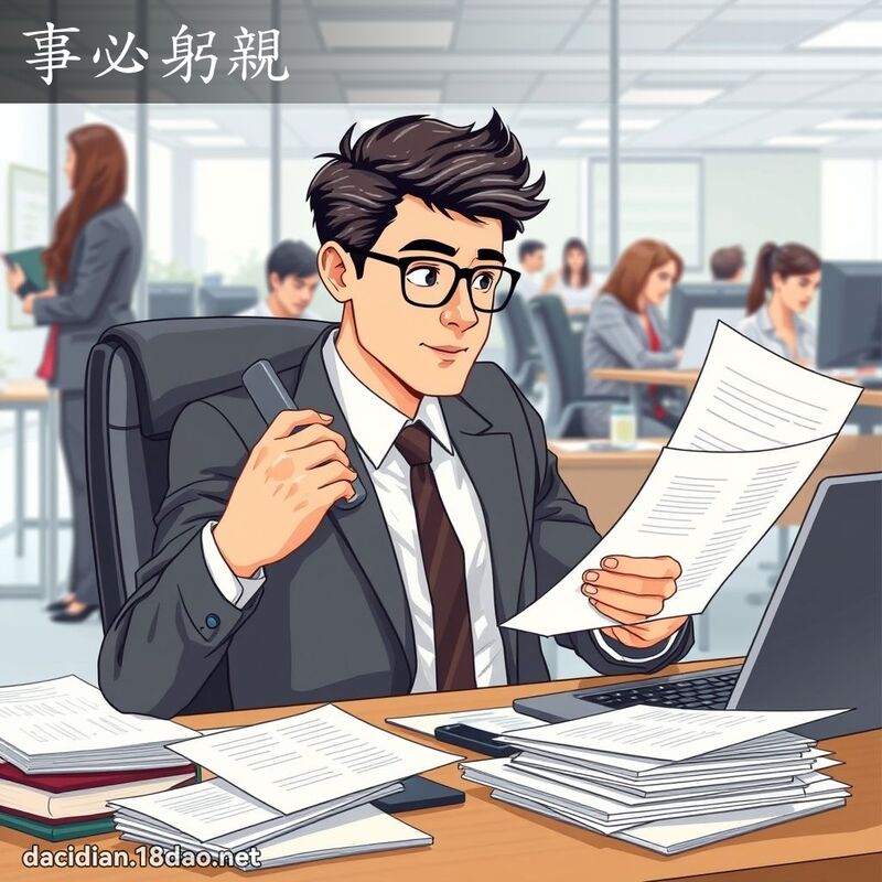 事必躬亲 - 国语大辞典配图