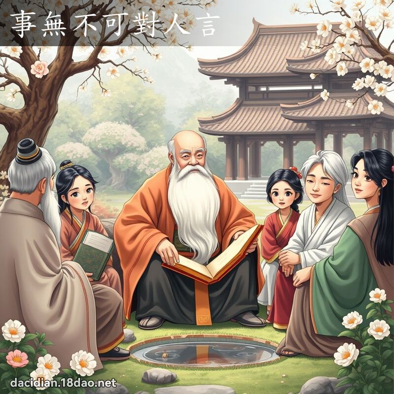 事无不可对人言 - 国语大辞典配图