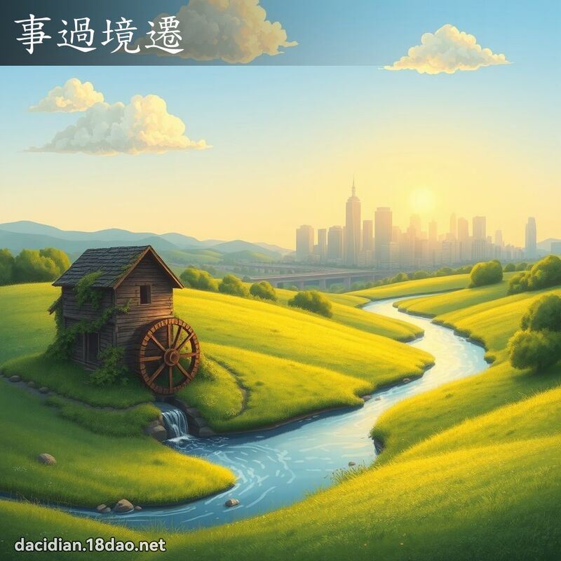 事过境迁 - 国语大辞典配图