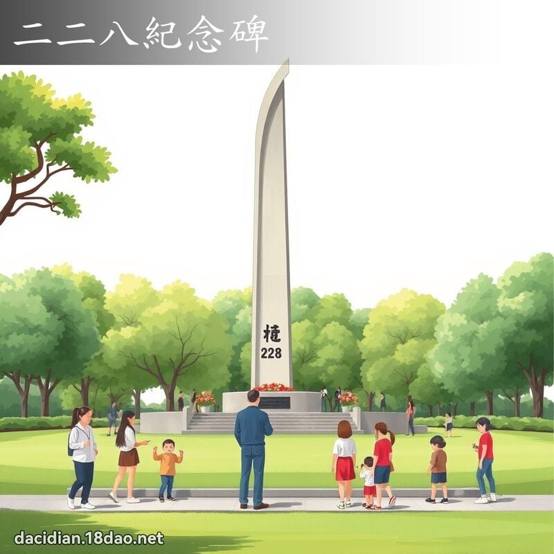 二二八紀念碑 - 國語大辭典配圖