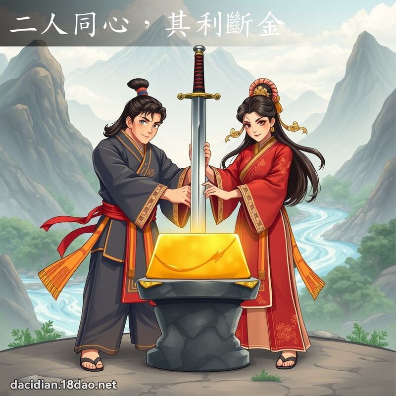 二人同心，其利斷金 - 國語大辭典配圖