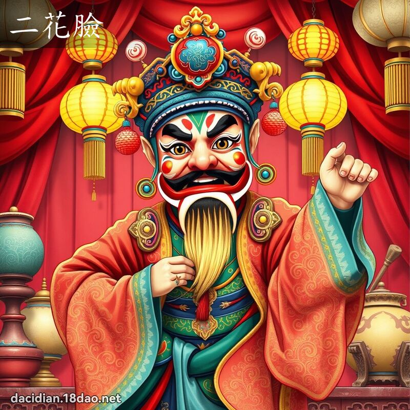 二花臉 - 國語大辭典配圖