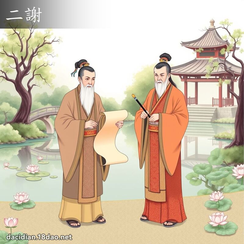 二谢 - 国语大辞典配图