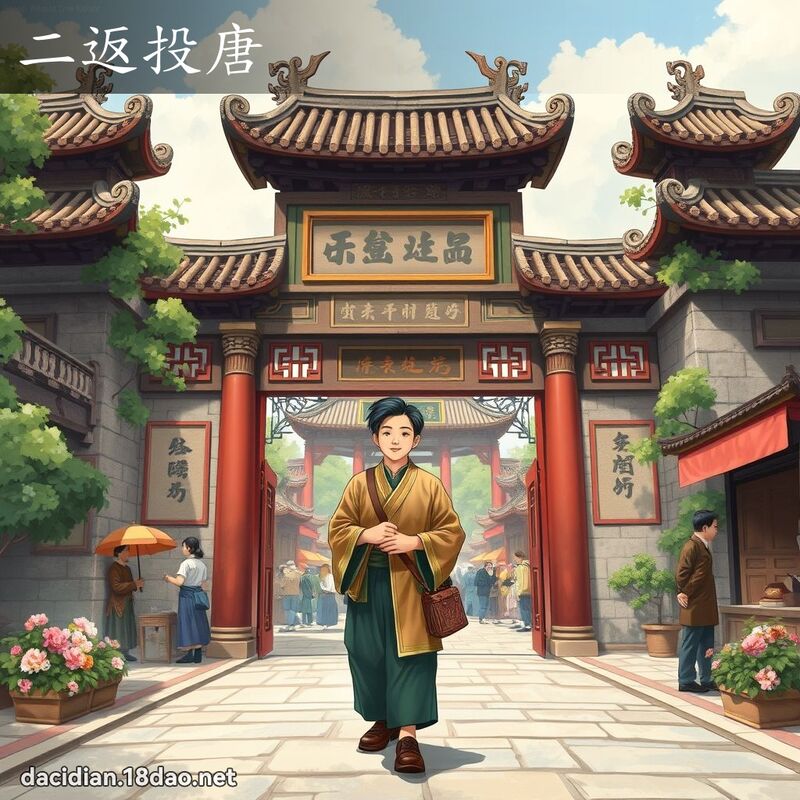 二返投唐 - 国语大辞典配图