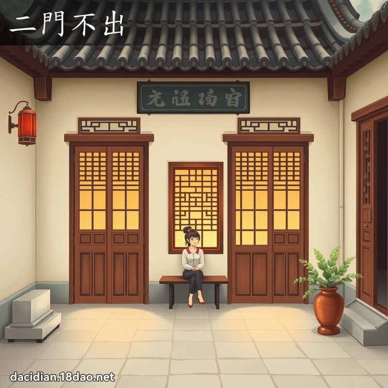 二門不出 - 國語大辭典配圖