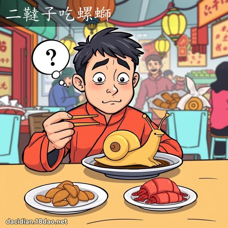 二韃子吃螺螄 - 國語大辭典配圖