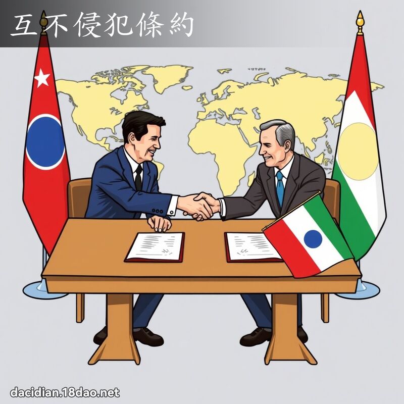 互不侵犯条约 - 国语大辞典配图