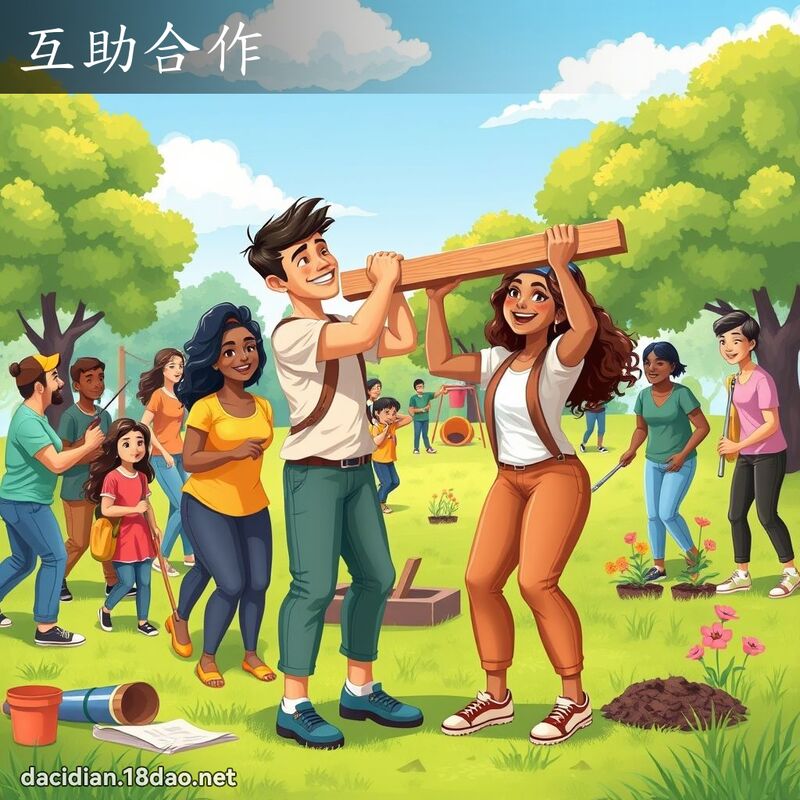 互助合作 - 国语大辞典配图