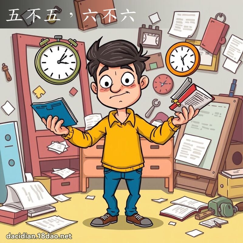五不五，六不六 - 國語大辭典配圖