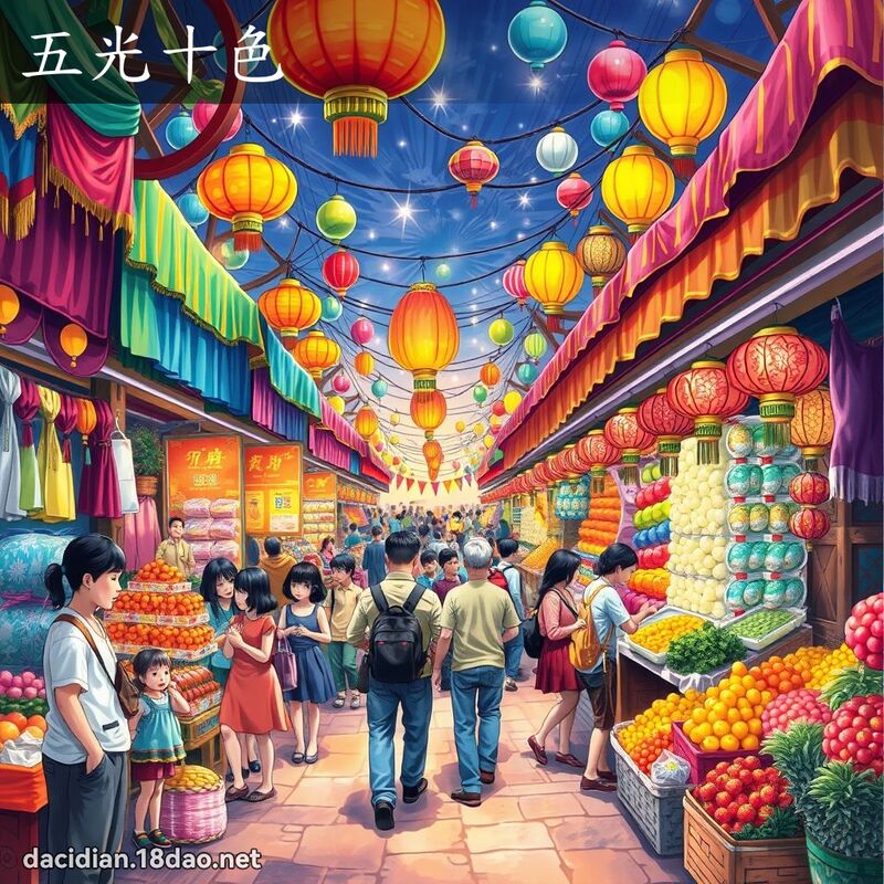 五光十色 - 国语大辞典配图