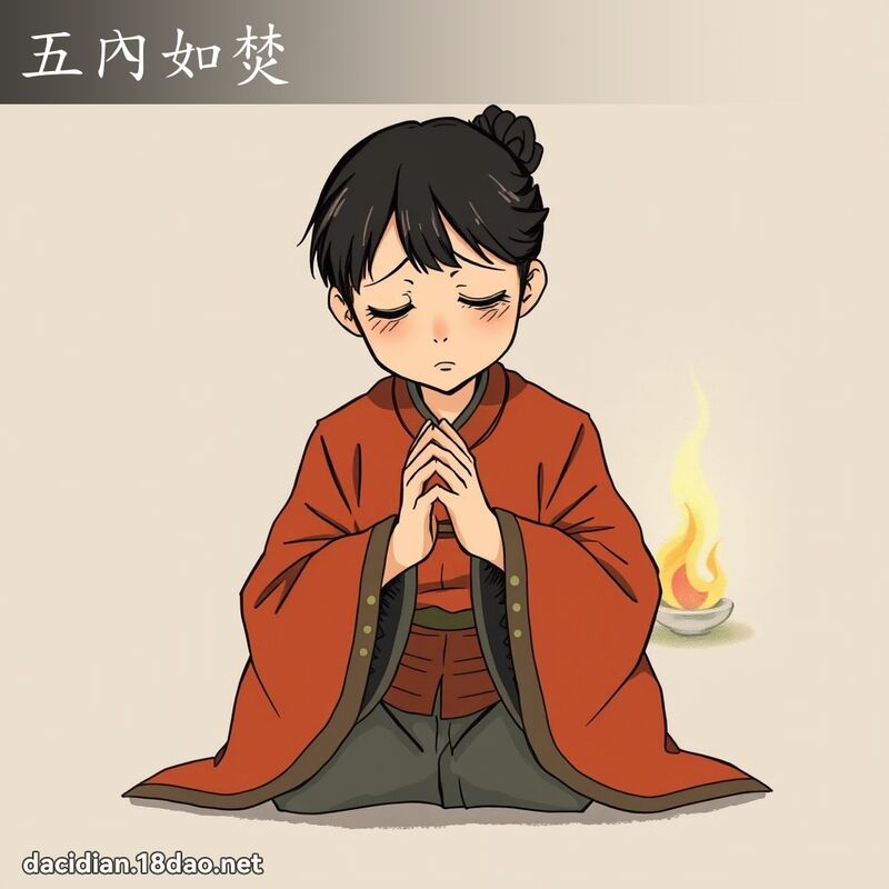 五內如焚 - 国语大辞典配图