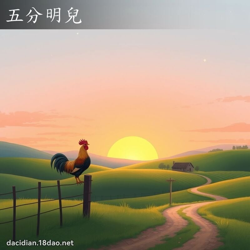 五分明兒 - 國語大辭典配圖