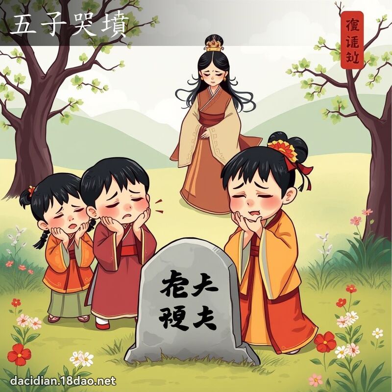 五子哭坟 - 国语大辞典配图