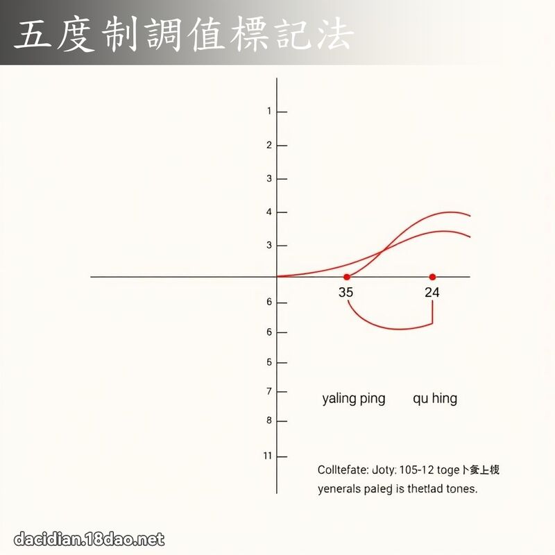 五度制調值標記法 - 國語大辭典配圖