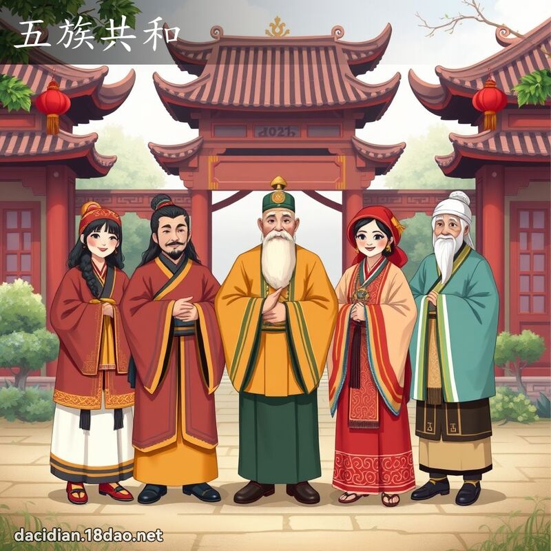 五族共和 - 國語大辭典配圖