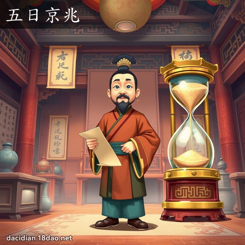 五日京兆 - 國語大辭典配圖