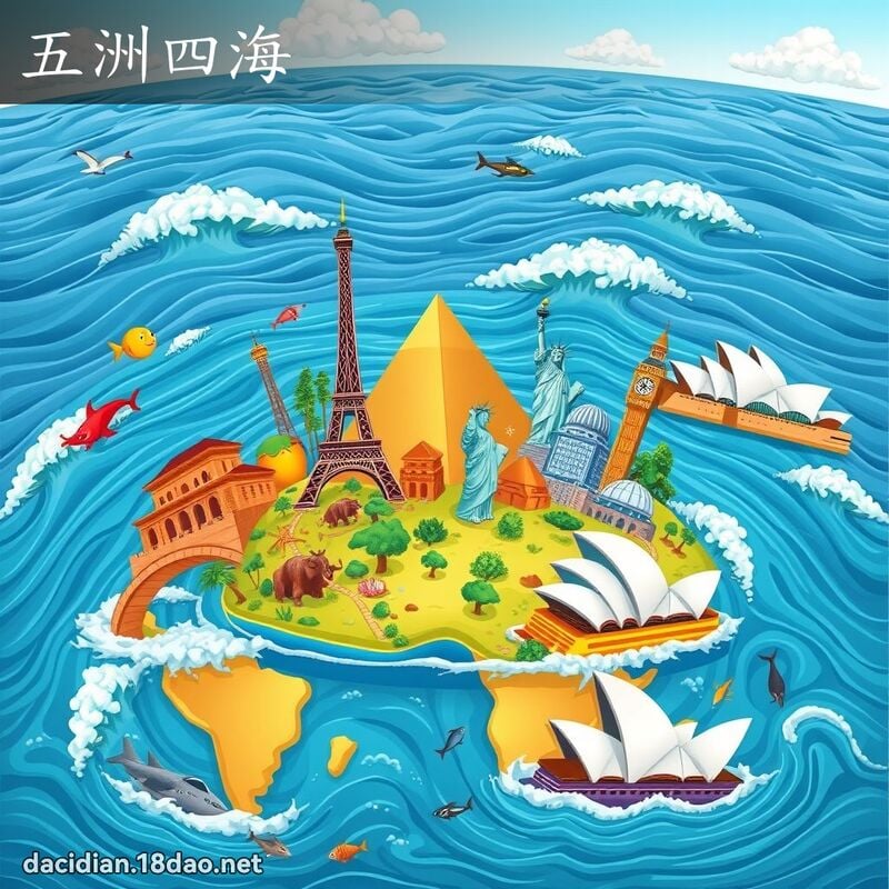五洲四海 - 国语大辞典配图