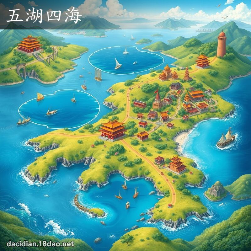 五湖四海 - 国语大辞典配图