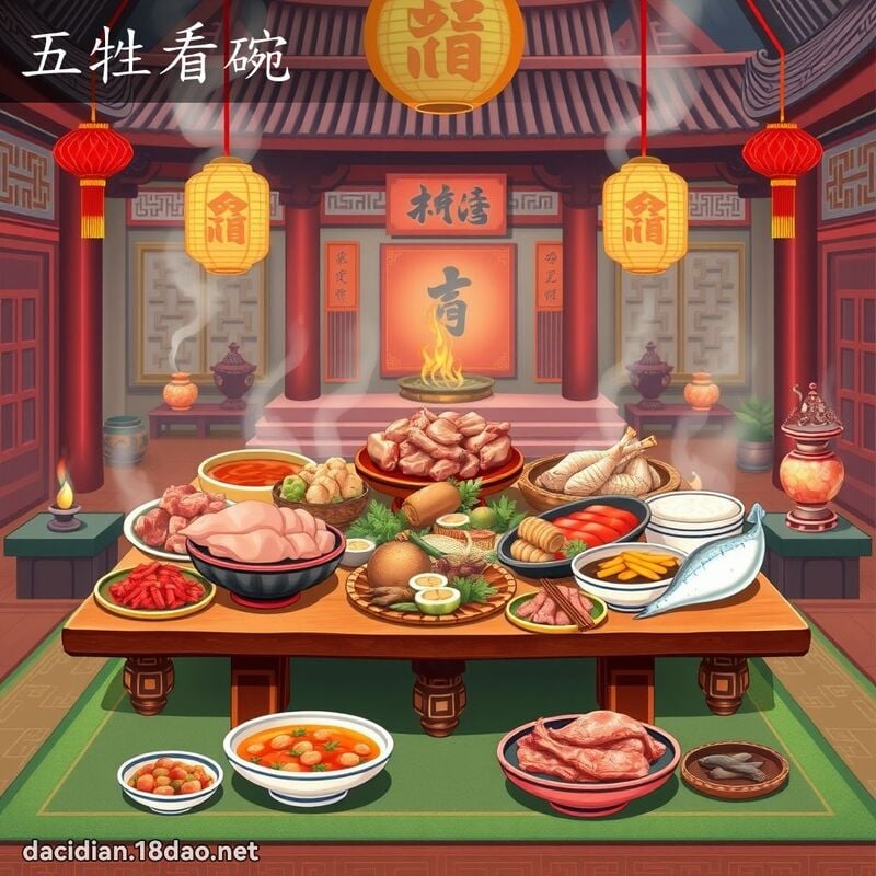 五牲看碗 - 国语大辞典配图