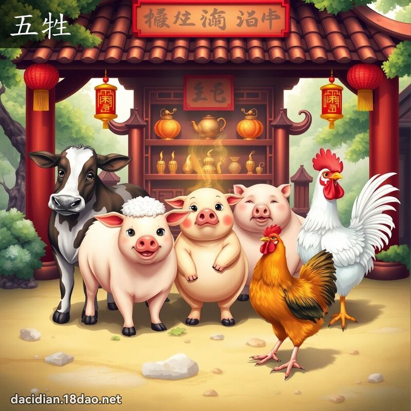 五牲 - 國語大辭典配圖