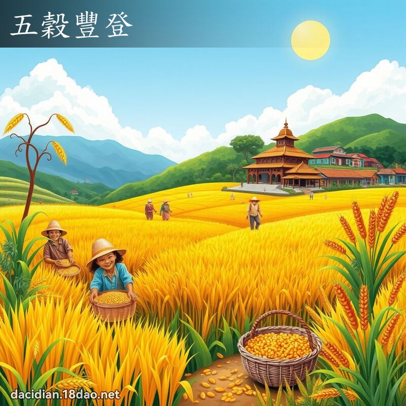 五谷丰登 - 国语大辞典配图