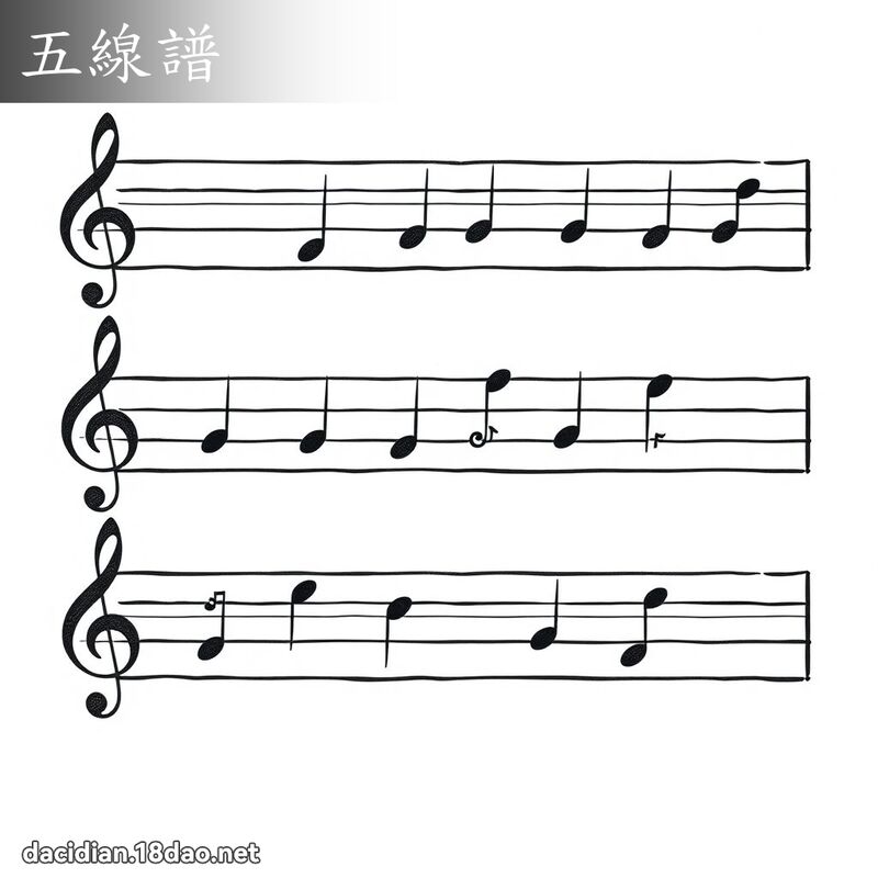 五線譜 - 國語大辭典配圖