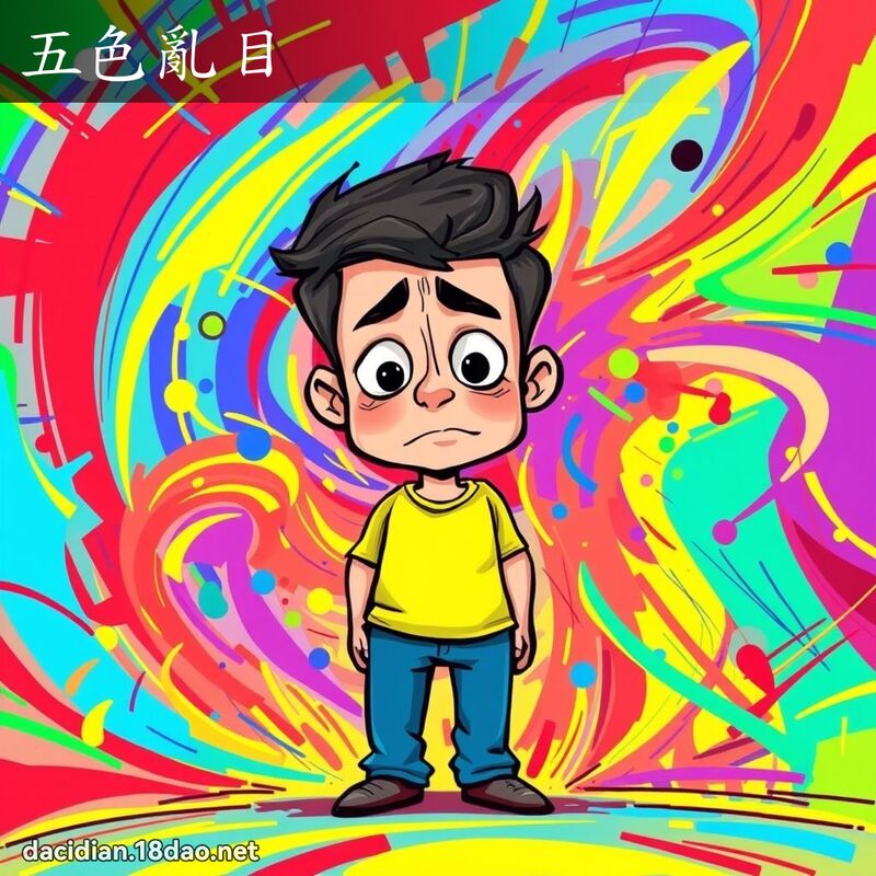 五色乱目 - 国语大辞典配图