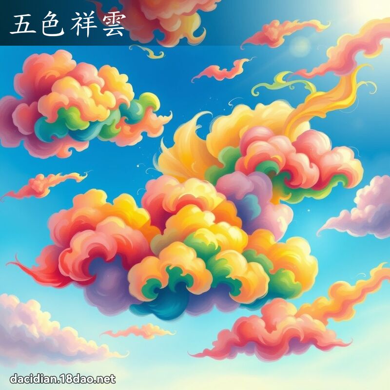 五色祥雲 - 國語大辭典配圖