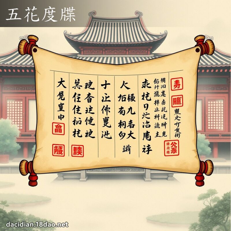 五花度牒 - 国语大辞典配图
