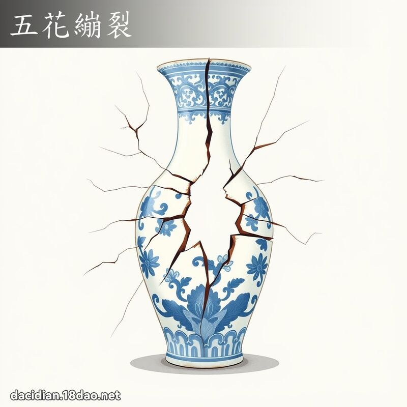 五花绷裂 - 国语大辞典配图