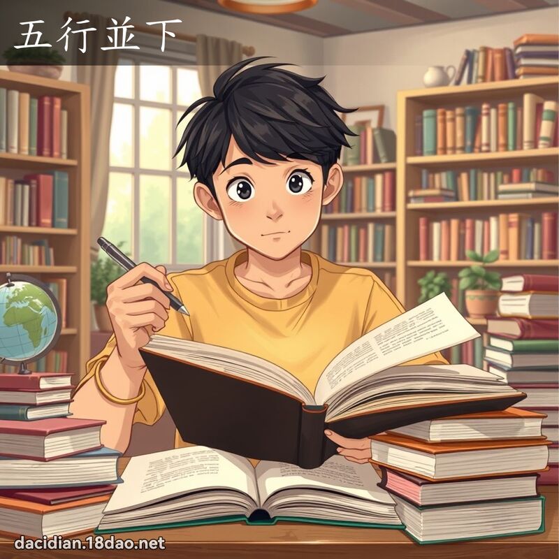 五行並下 - 國語大辭典配圖