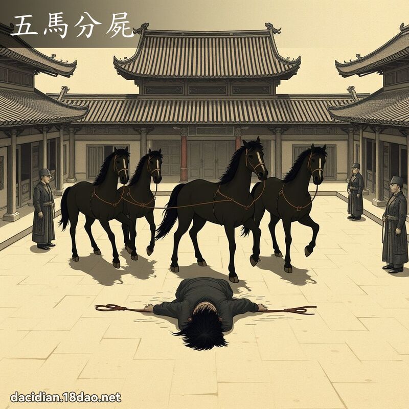 五馬分屍 - 國語大辭典配圖