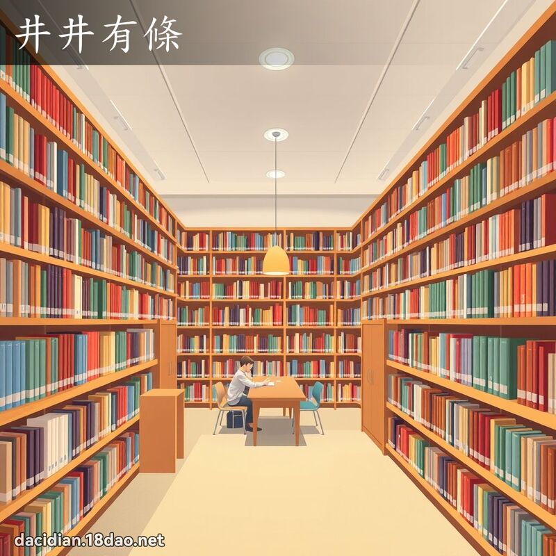 井井有條 - 國語大辭典配圖